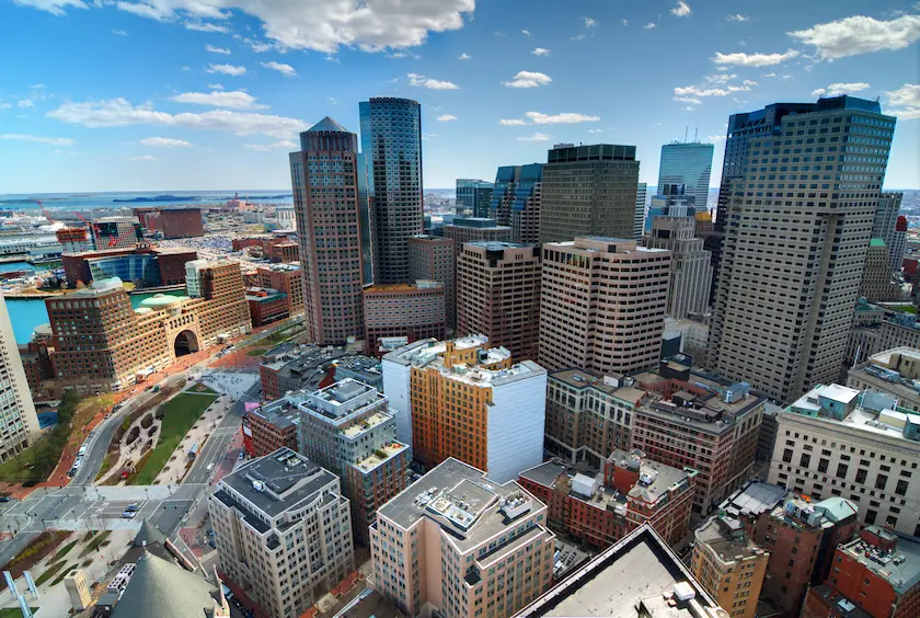 En bild av Boston superpåtvingad med texten”Boston”